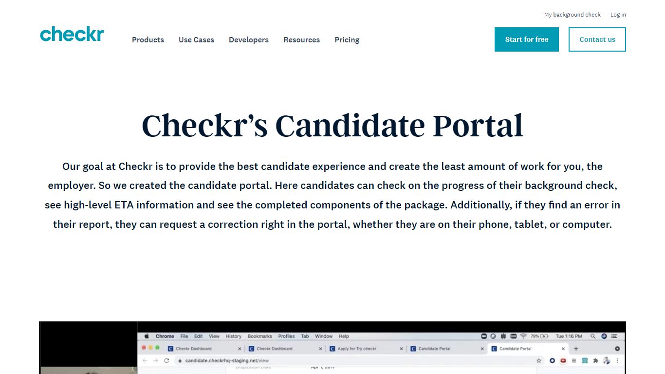 Checkr’s Candidate Portal Product Video | Checkr