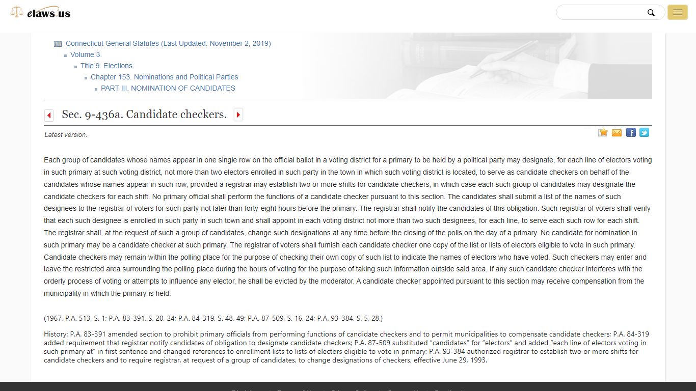 Sec. 9-436a. Candidate checkers., PART III. NOMINATION OF CANDIDATES ...